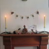 rolled beeswax dinner candles