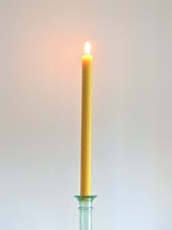 rolled beeswax dinner candles