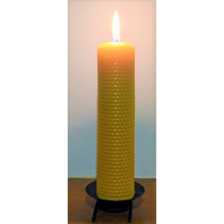 Large Hand Rolled Pure Beeswax Candles - 8"