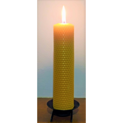 large 8 inch candle rolled