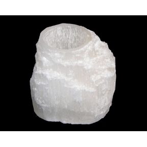 selenite tea light holder