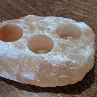 pink rock salt tea light holder 3 hole