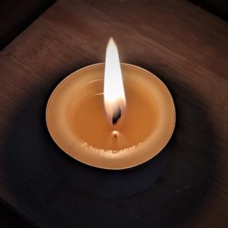 burning tea light