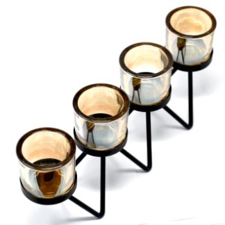 iron votive 4 cup holder