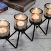 Iron Votive and Tea Light Holder 4 Cups
