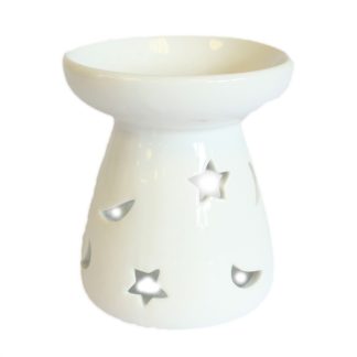 moon and stars oil burner white