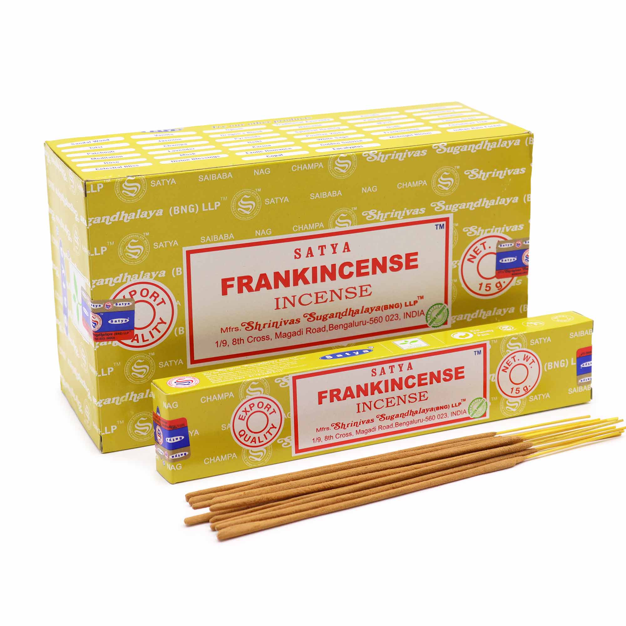 Bâtons D'encens Satya Sai Baba Nag Champa - Sauge Blanche Californienne, 12 Bâtons