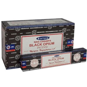 satya nag champa black opium incense stick
