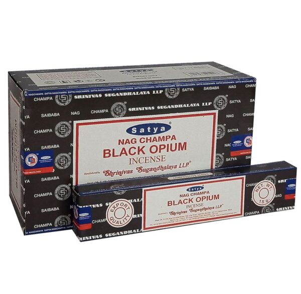 satya nag champa black opium incense stick