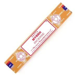 a box of satya myrrh incense sticks 15g