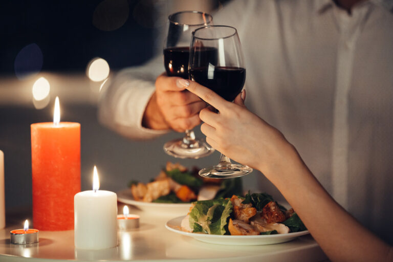 romantic dinner setup at home