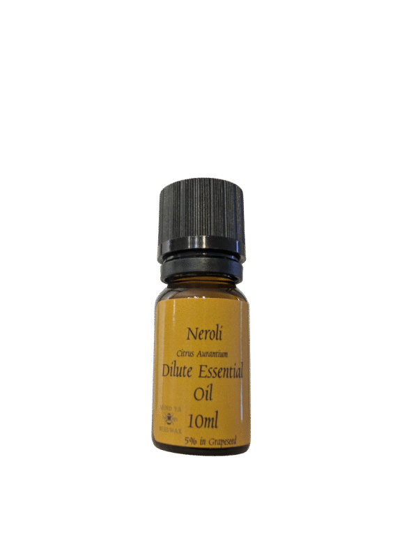 10ml Neroli Dilute Essential Oil in a small bottle for gentle floral aromatherapy.