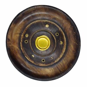 Chunky plain incense holder plate for cone and stick incense, ideal for spiritual use.