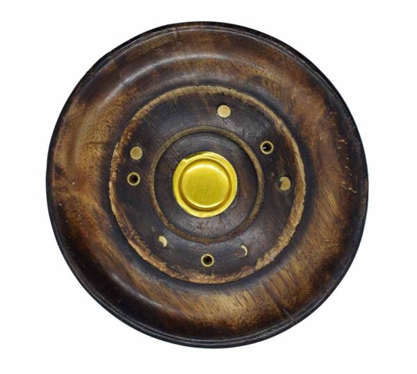 Chunky plain incense holder plate for cone and stick incense, ideal for spiritual use.