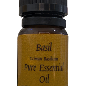 10ml Basil Essential Oil bottle for aromatherapy with fresh herbal fragrance.
