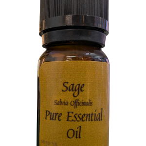 10ml Sage Essential Oil bottle with fresh herbal aroma for aromatherapy.